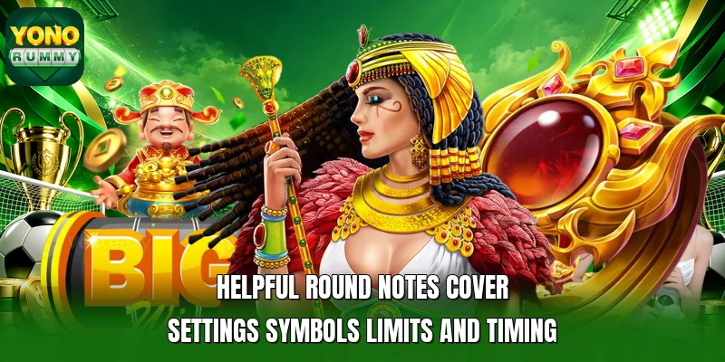 Helpful round notes cover settings symbols limits and timing Helpful round notes cover settings symbols limits and timing