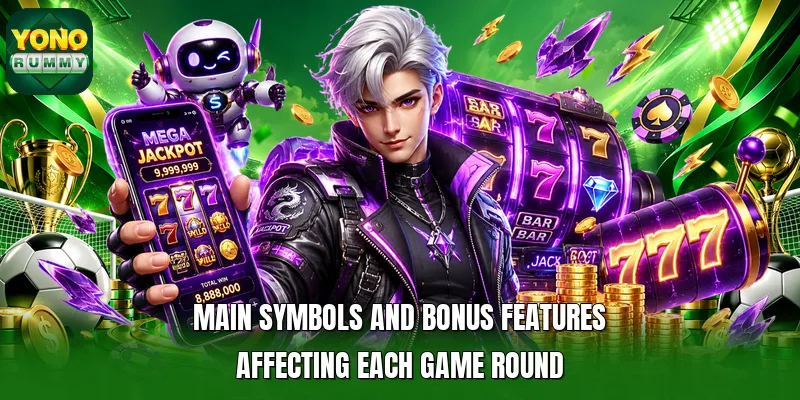 Main symbols and bonus features affecting each game round Main symbols and bonus features affecting each game round
