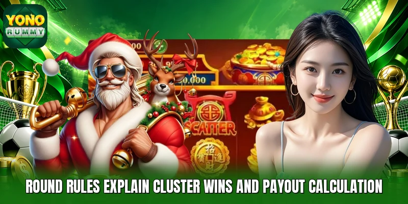 Round rules explain cluster wins and payout calculation Round rules explain cluster wins and payout calculation