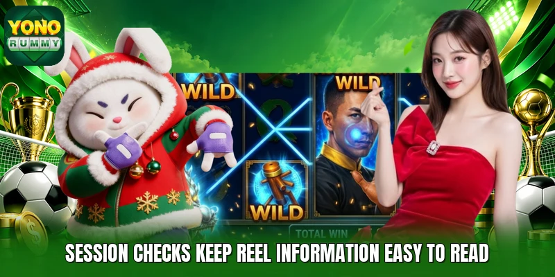 Session checks keep reel information easy to read Session checks keep reel information easy to read