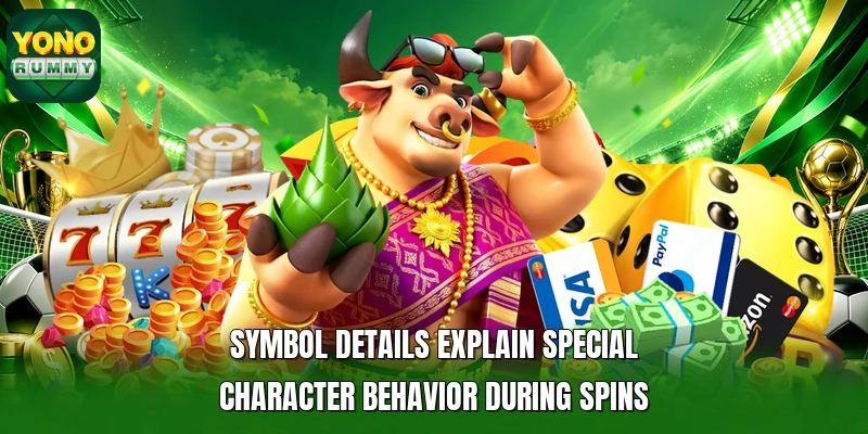Symbol details explain special character behavior during spins Symbol details explain special character behavior during spins